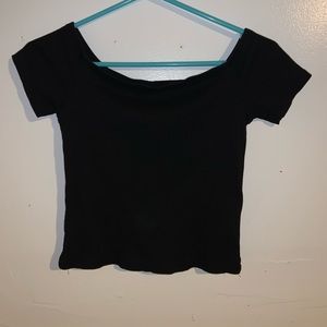 Black Cropped Tee